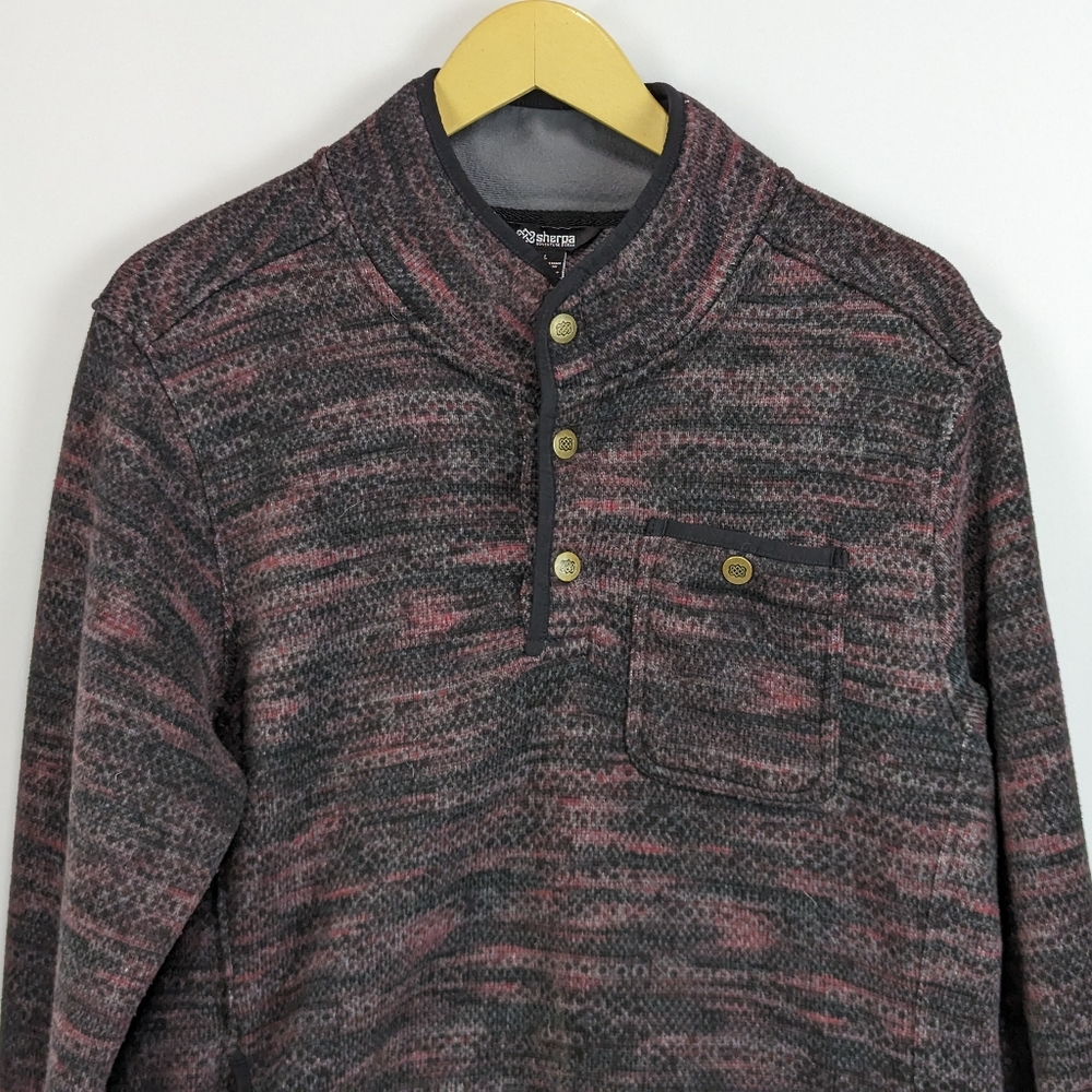 Sherpa Adventure Gear Fleece Quarter Button Sweater, Large